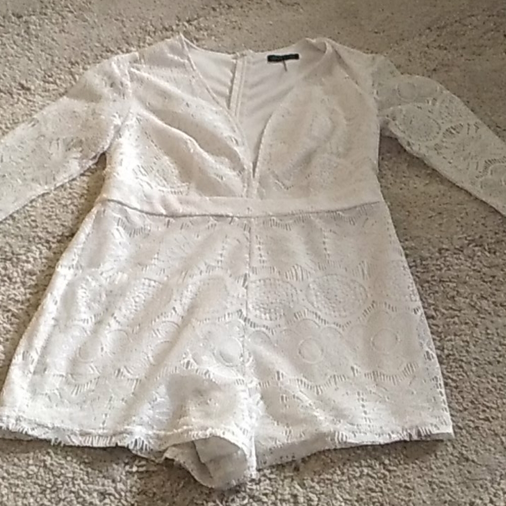 White lace romper